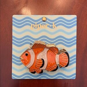 Piper K Orange Clownfish Enamel Pin